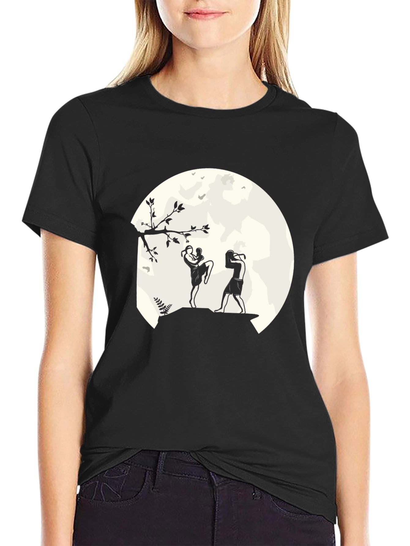 Martial Arts Moon T-Shirt - Kickboxing Design