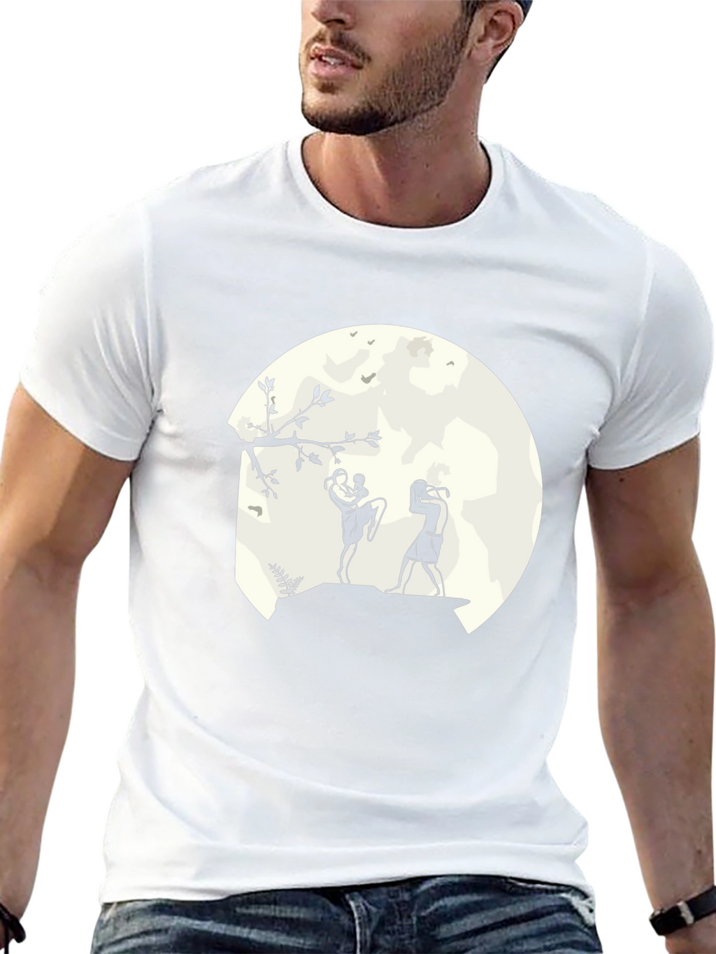 Martial Arts Moon T-Shirt - Kickboxing Design