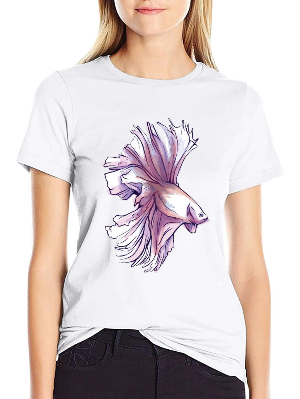 Betta Fish Graphic Tee - Mens Black T-Shirt