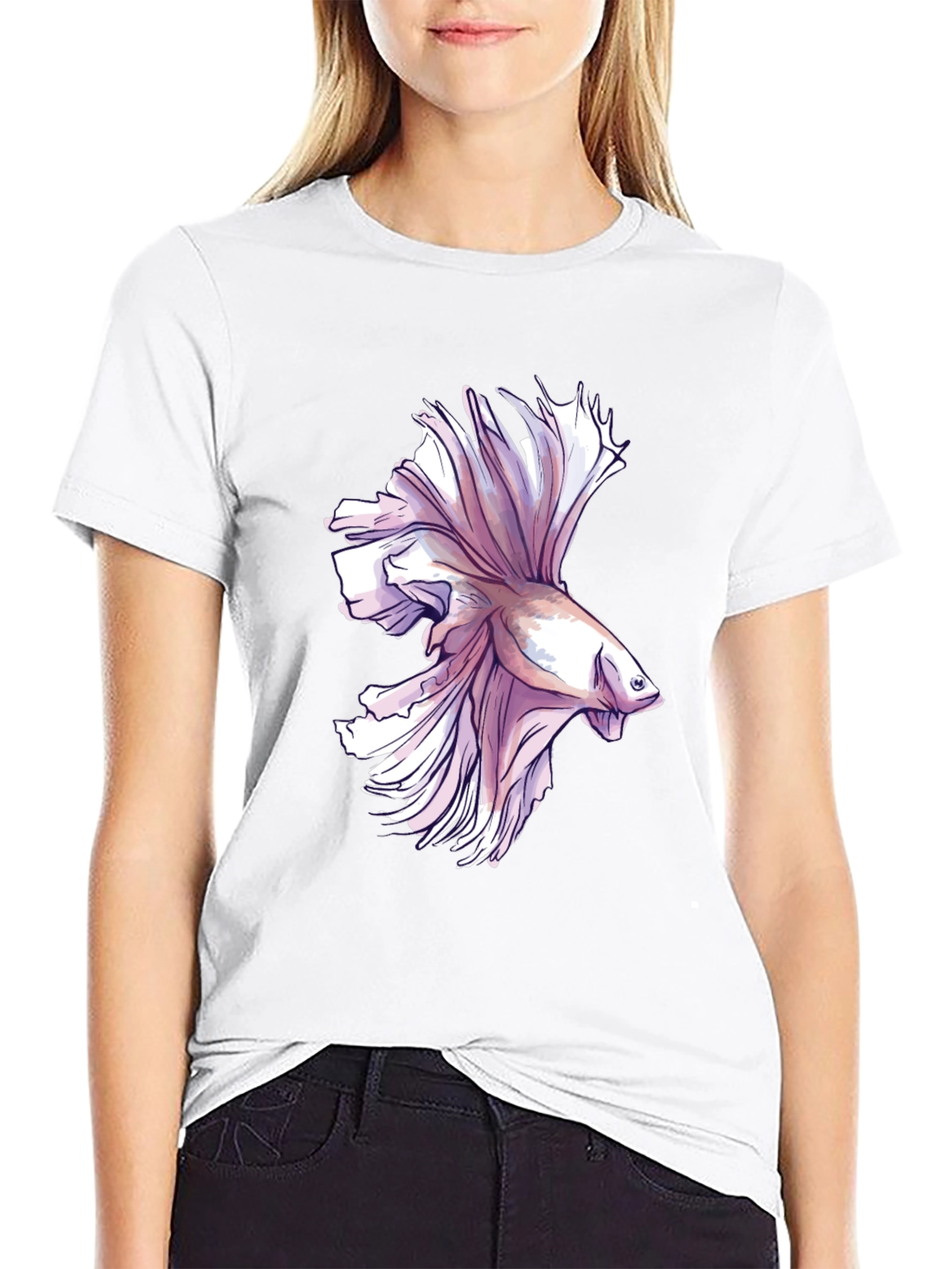 Betta Fish Graphic Tee - Mens Black T-Shirt