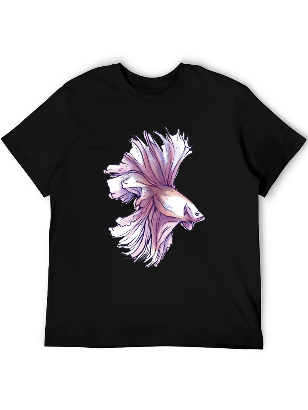 Betta Fish Graphic Tee - Mens Black T-Shirt