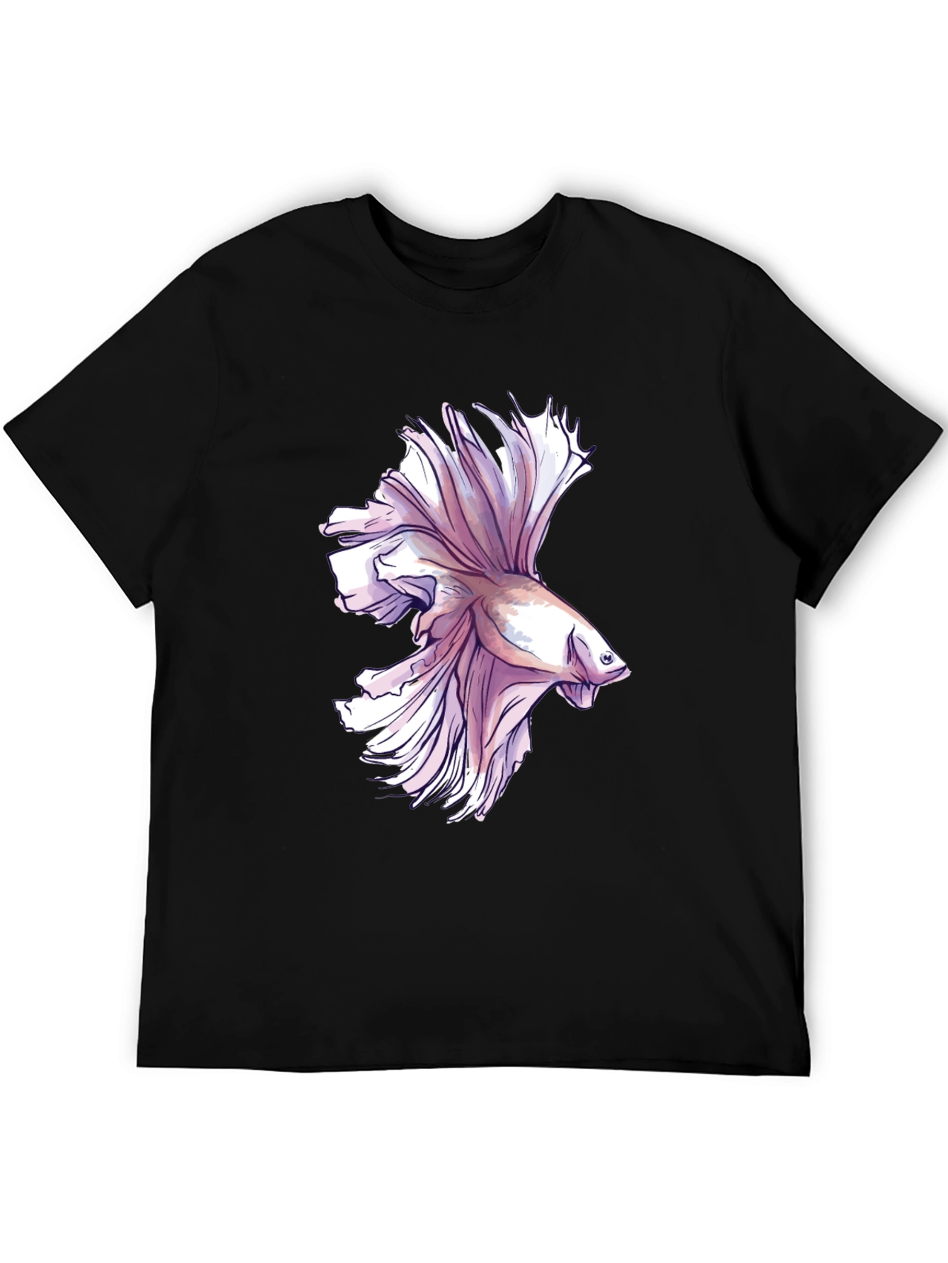 Betta Fish Graphic Tee - Mens Black T-Shirt