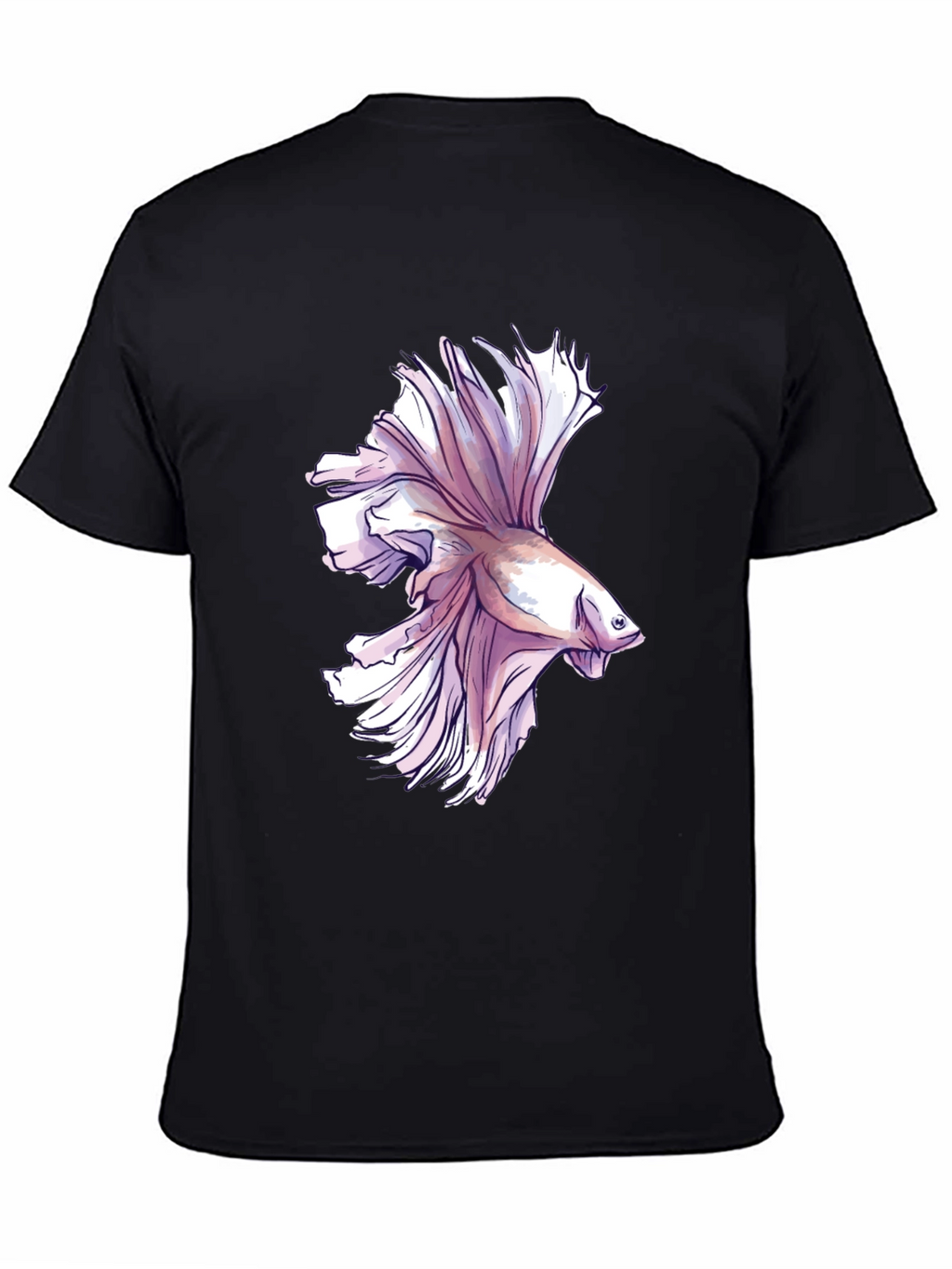 Betta Fish Graphic Tee - Mens Black T-Shirt