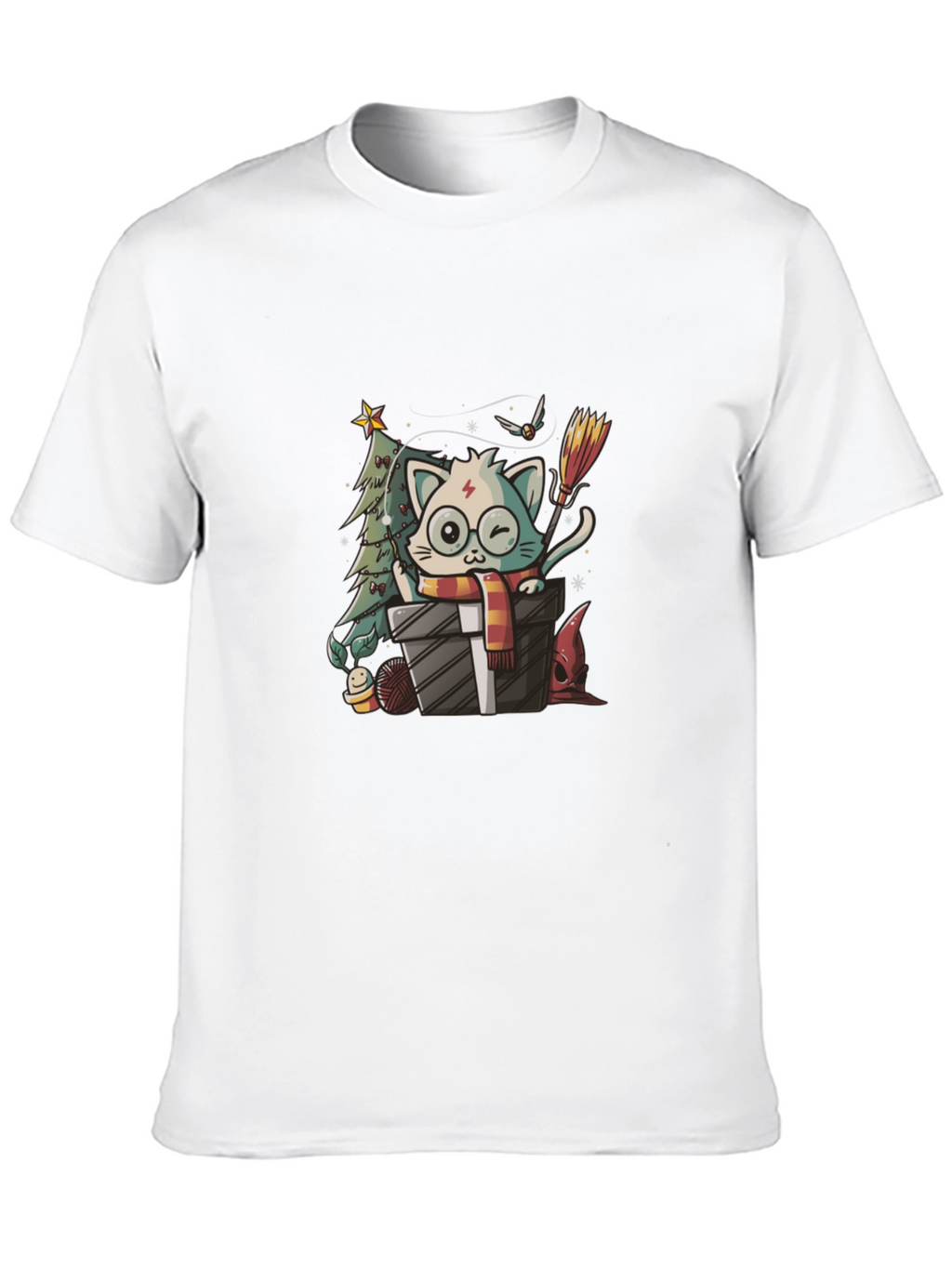 Harry Potter Christmas Cat T-Shirt