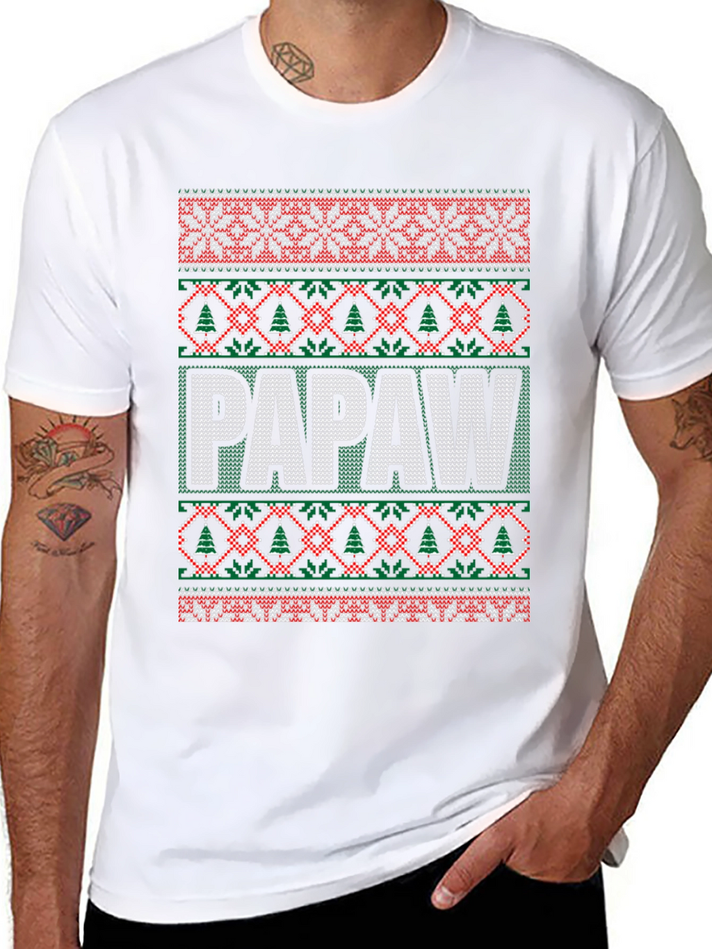 Papaw Ugly Christmas Sweater T-Shirt
