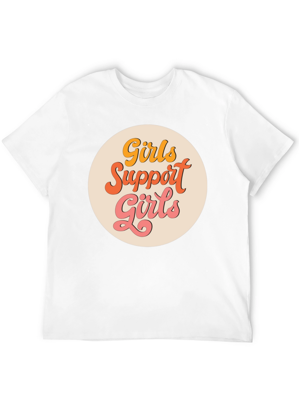 Girls Support Girls Graphic Tee - Retro Style