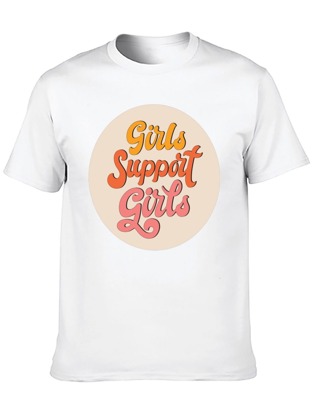Girls Support Girls Graphic Tee - Retro Style