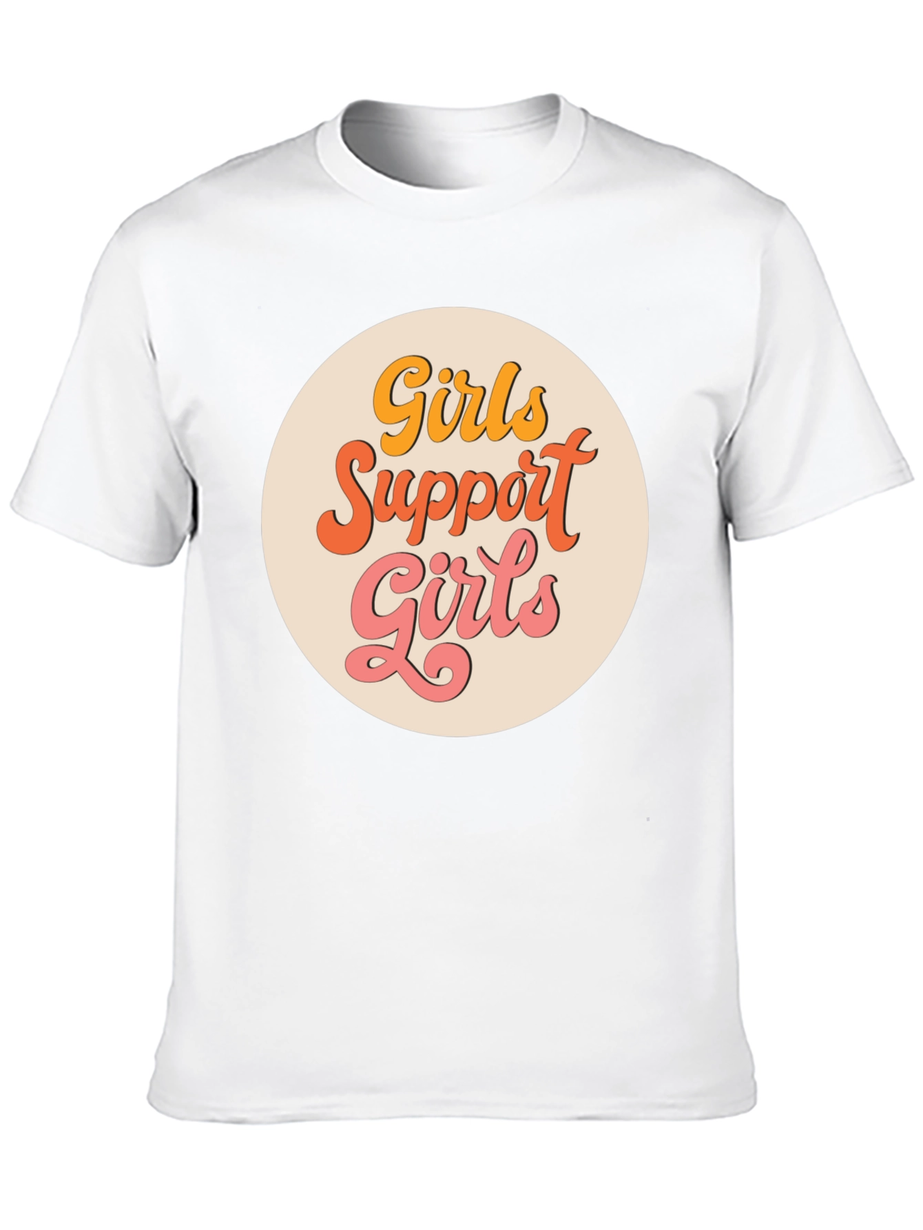 Girls Support Girls Graphic Tee - Retro Style