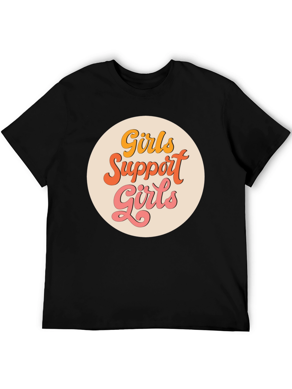Girls Support Girls Graphic Tee - Retro Style