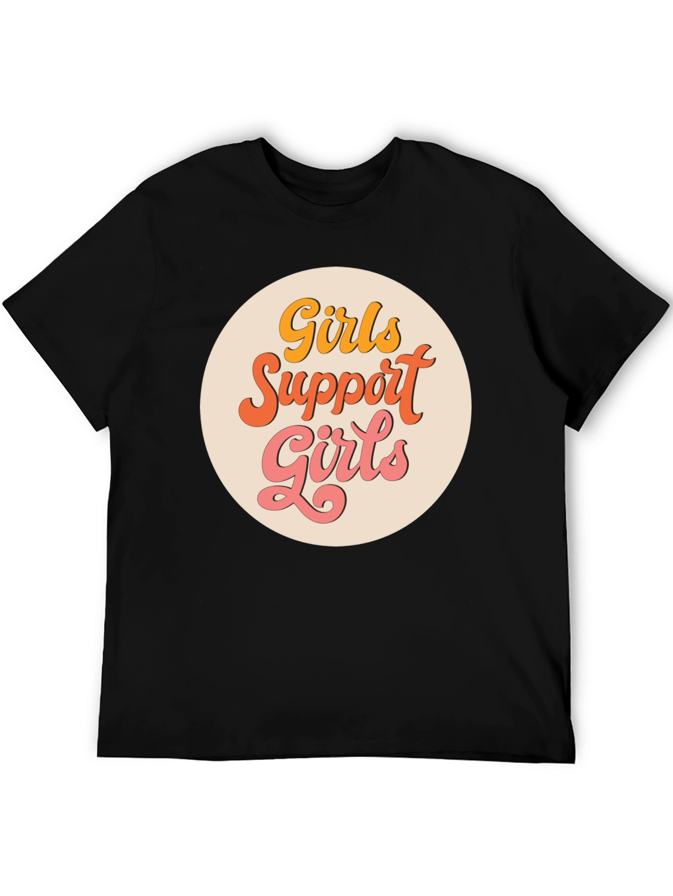 Girls Support Girls Graphic Tee - Retro Style