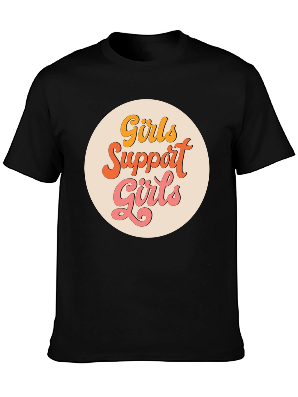 Girls Support Girls Graphic Tee - Retro Style