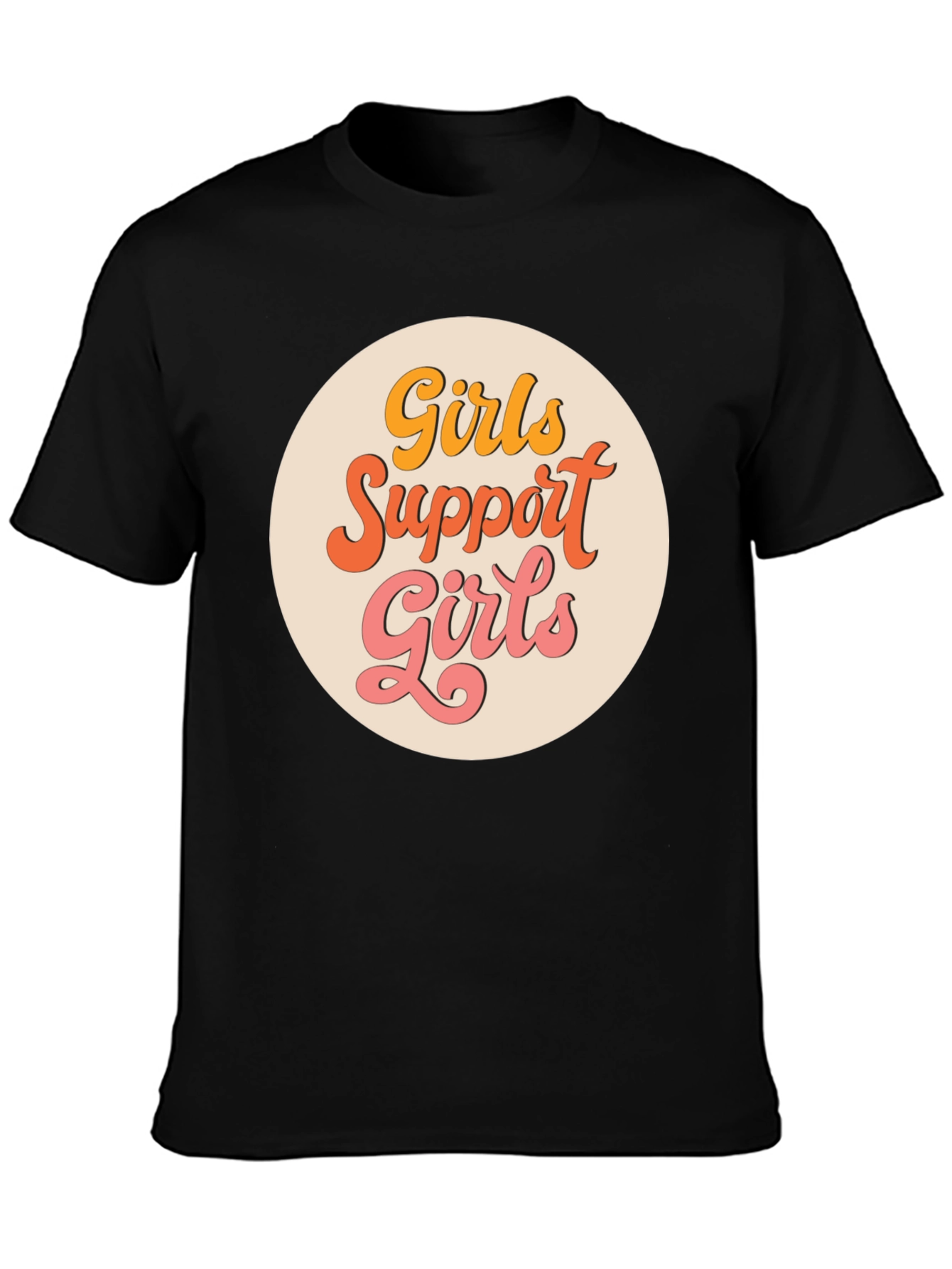 Girls Support Girls Graphic Tee - Retro Style
