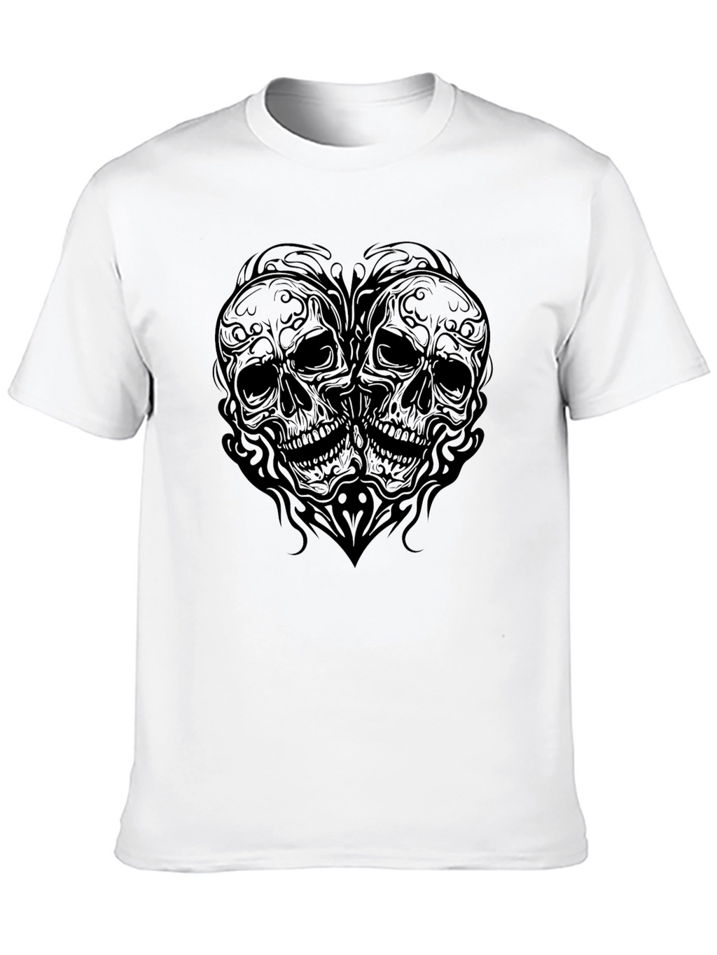 Skull Heart Graphic T-Shirt - Dark Romance Tee