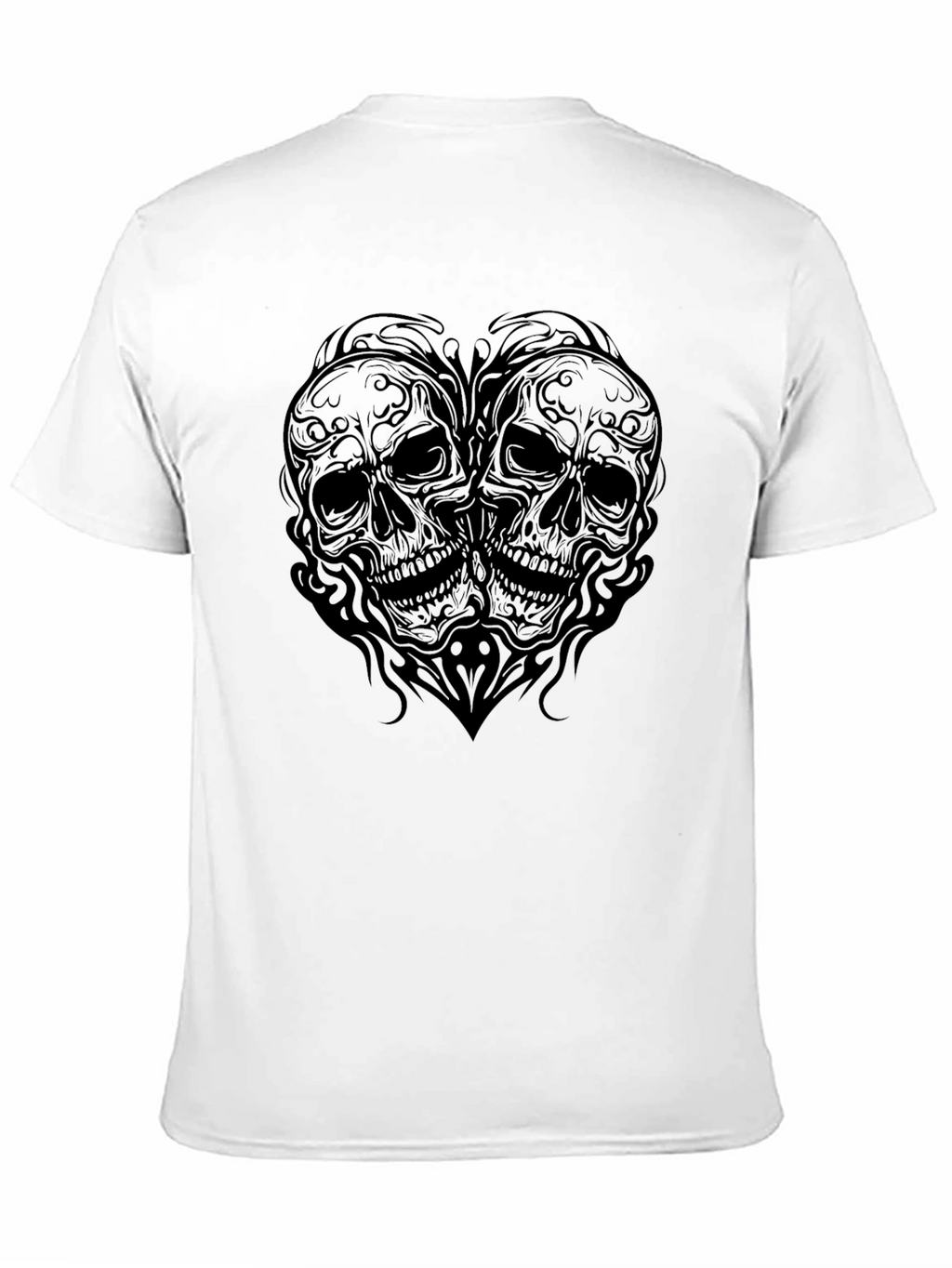 Skull Heart Graphic T-Shirt - Dark Romance Tee