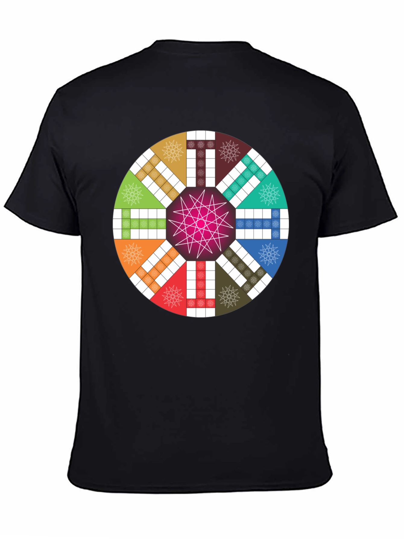 Colorful Ludo Board Game Design T-Shirt
