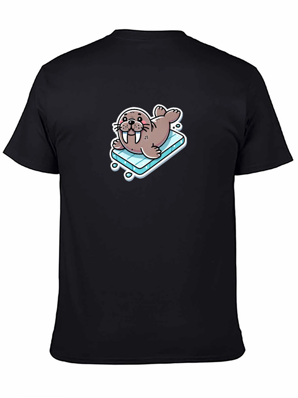 Walrus on Ice T-Shirt - Black Cotton Tee