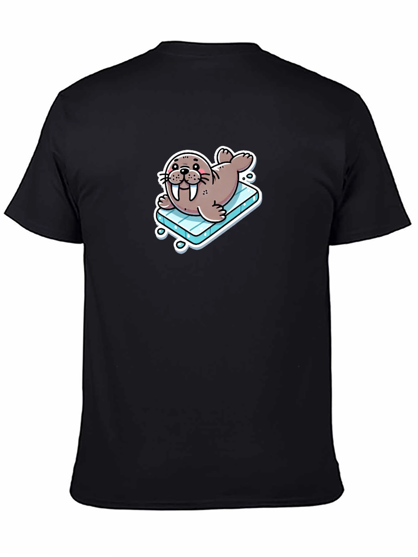 Walrus on Ice T-Shirt - Black Cotton Tee