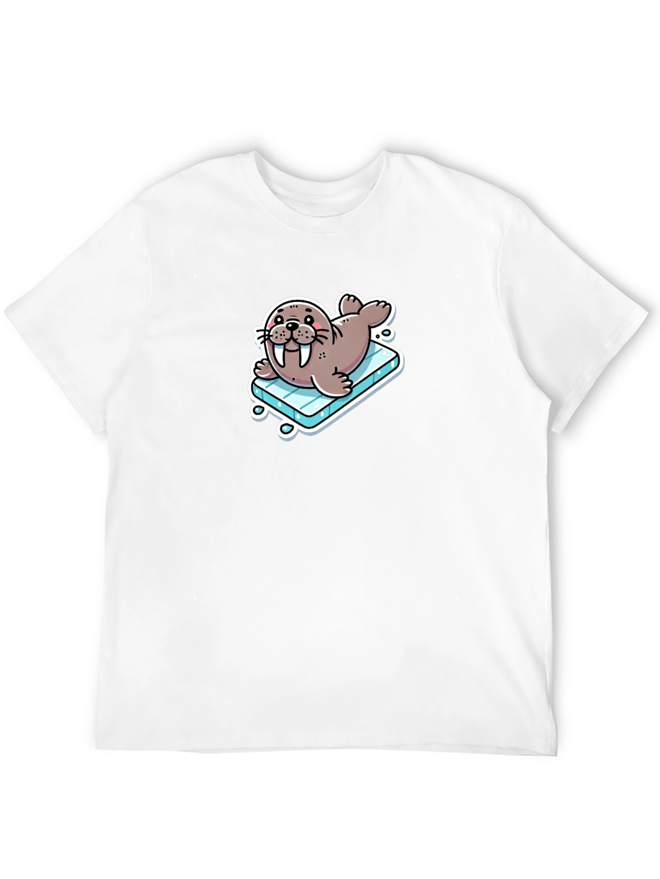 Walrus on Ice T-Shirt - Black Cotton Tee