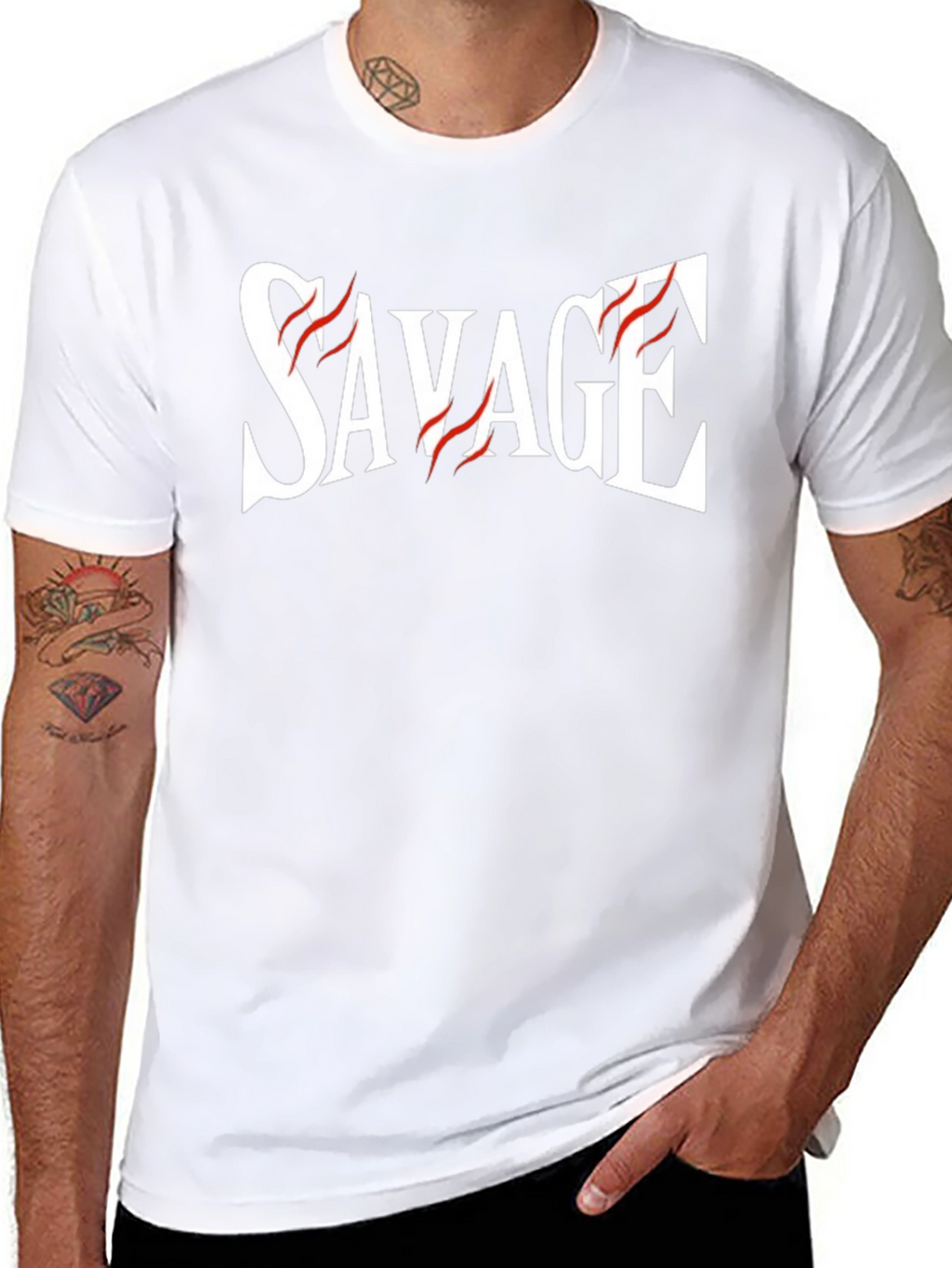 Savage Graphic Print Black T-Shirt