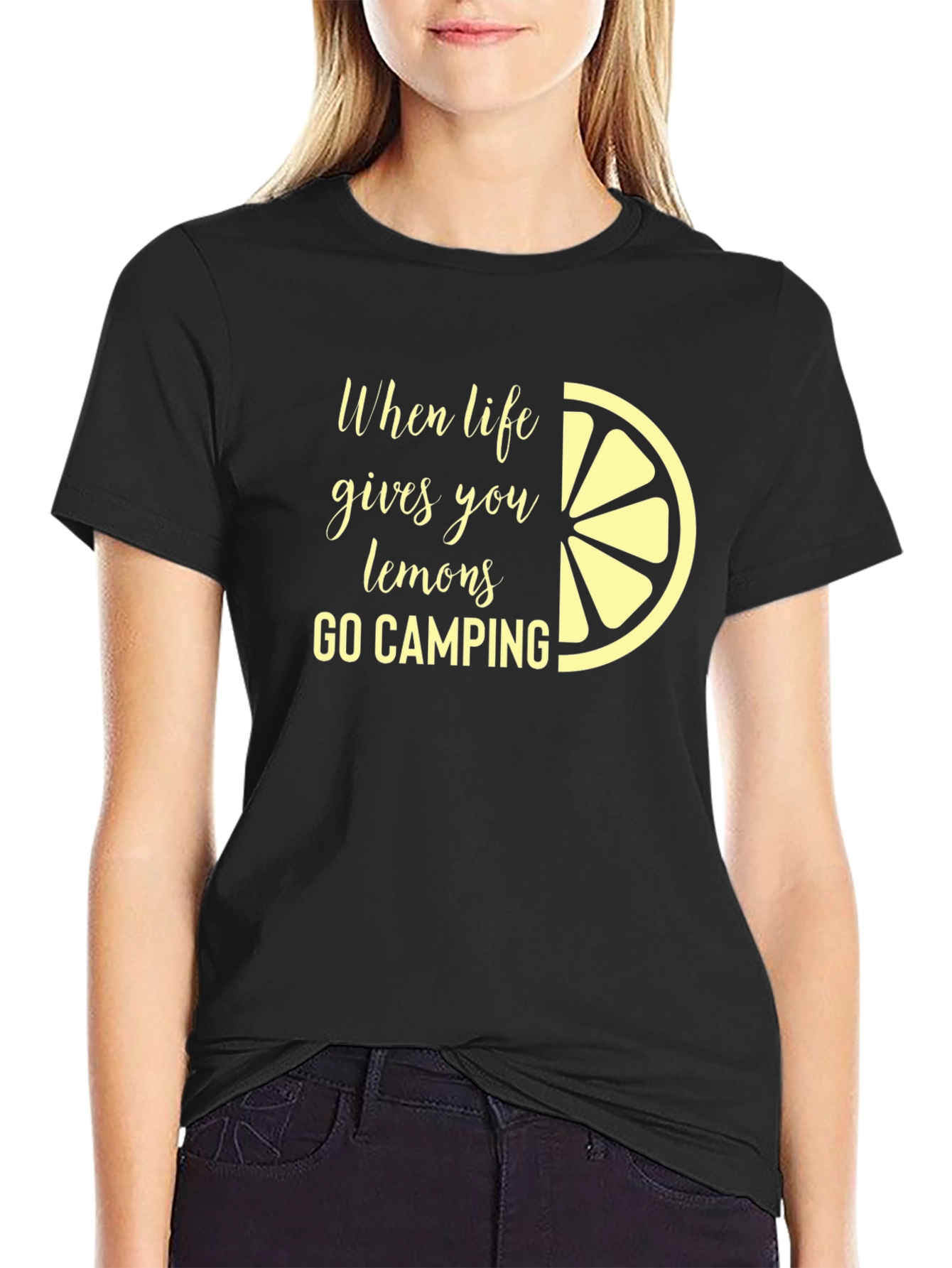 Lemon Camping T-Shirt - When Life Gives You Lemons Camp!