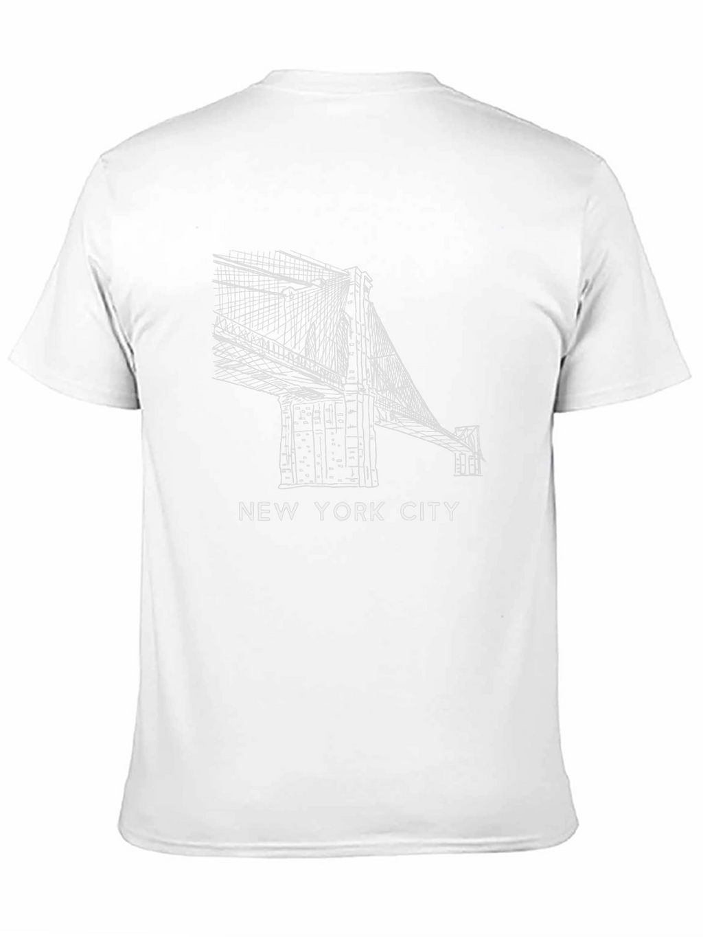 NYC Bridge Graphic Tee - Stylish Black Cotton T-Shirt