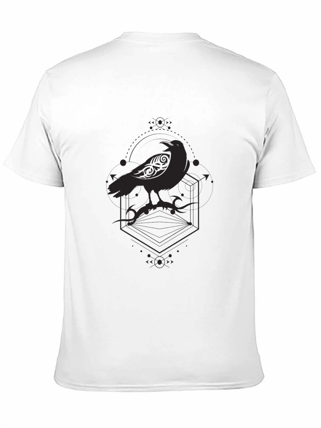 Raven Graphic T-Shirt - Gothic Style Crow Tee