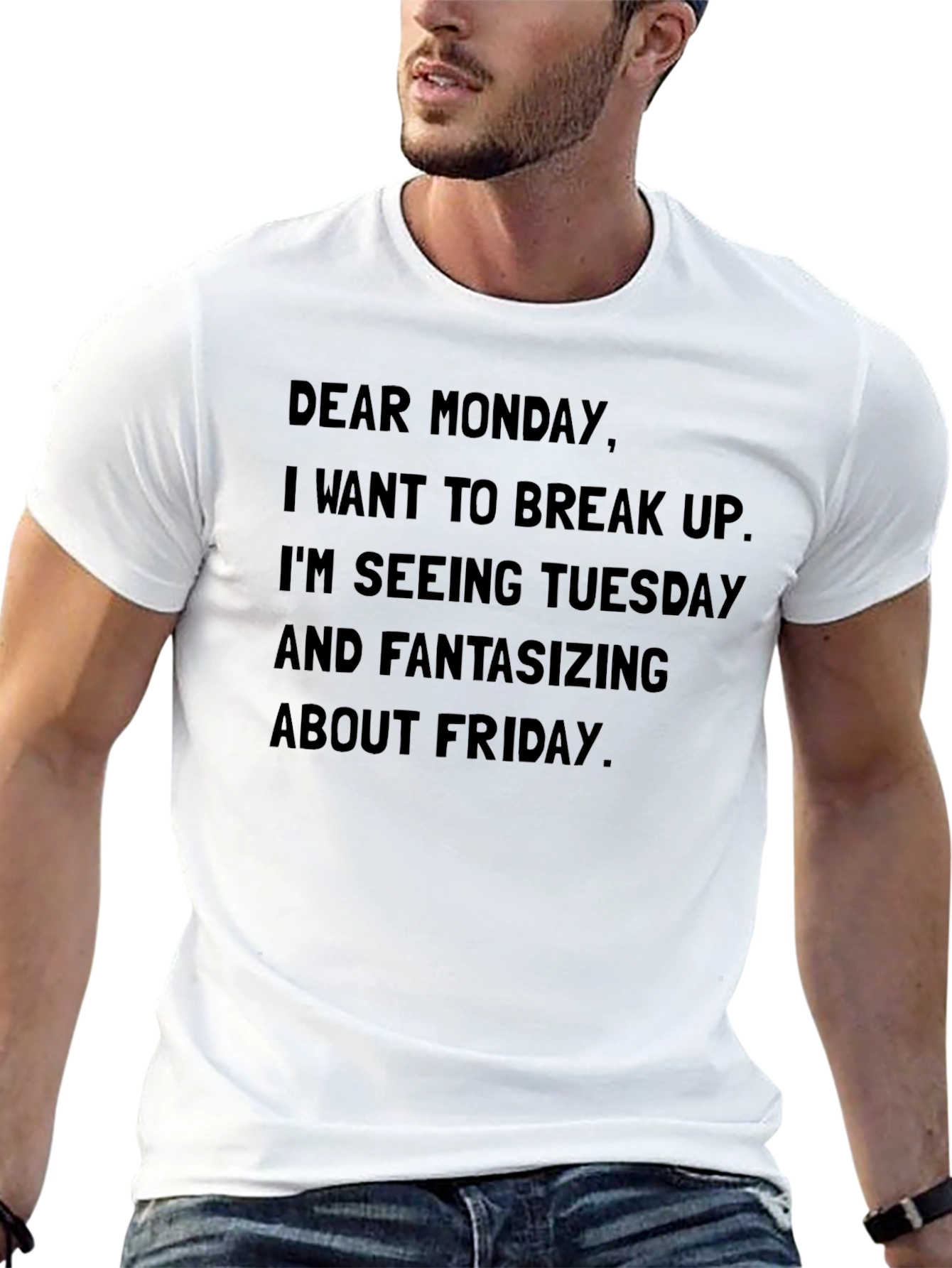 Humorous Dear Monday Graphic T-Shirt