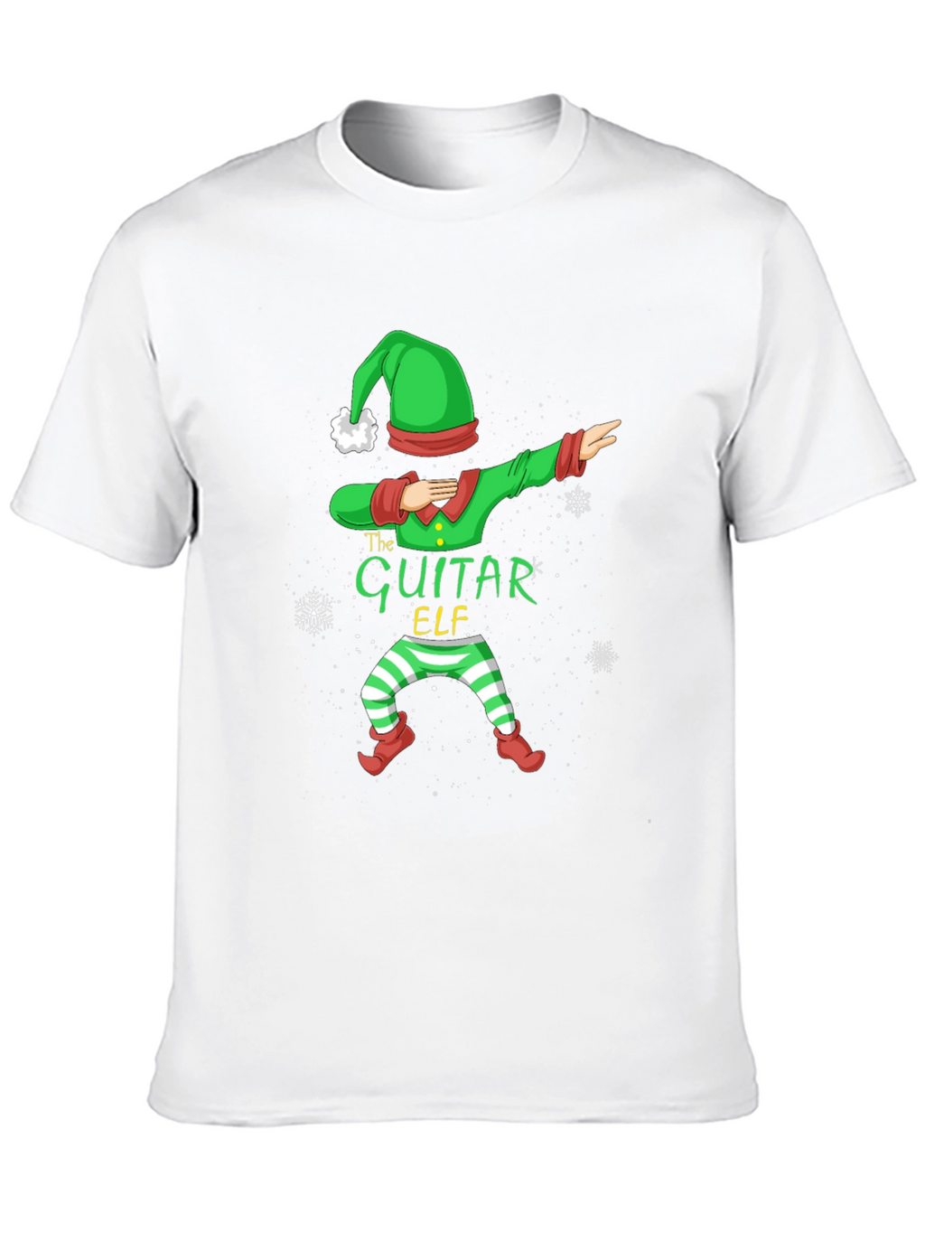 The Guitar Elf Dabbing Christmas Tee
