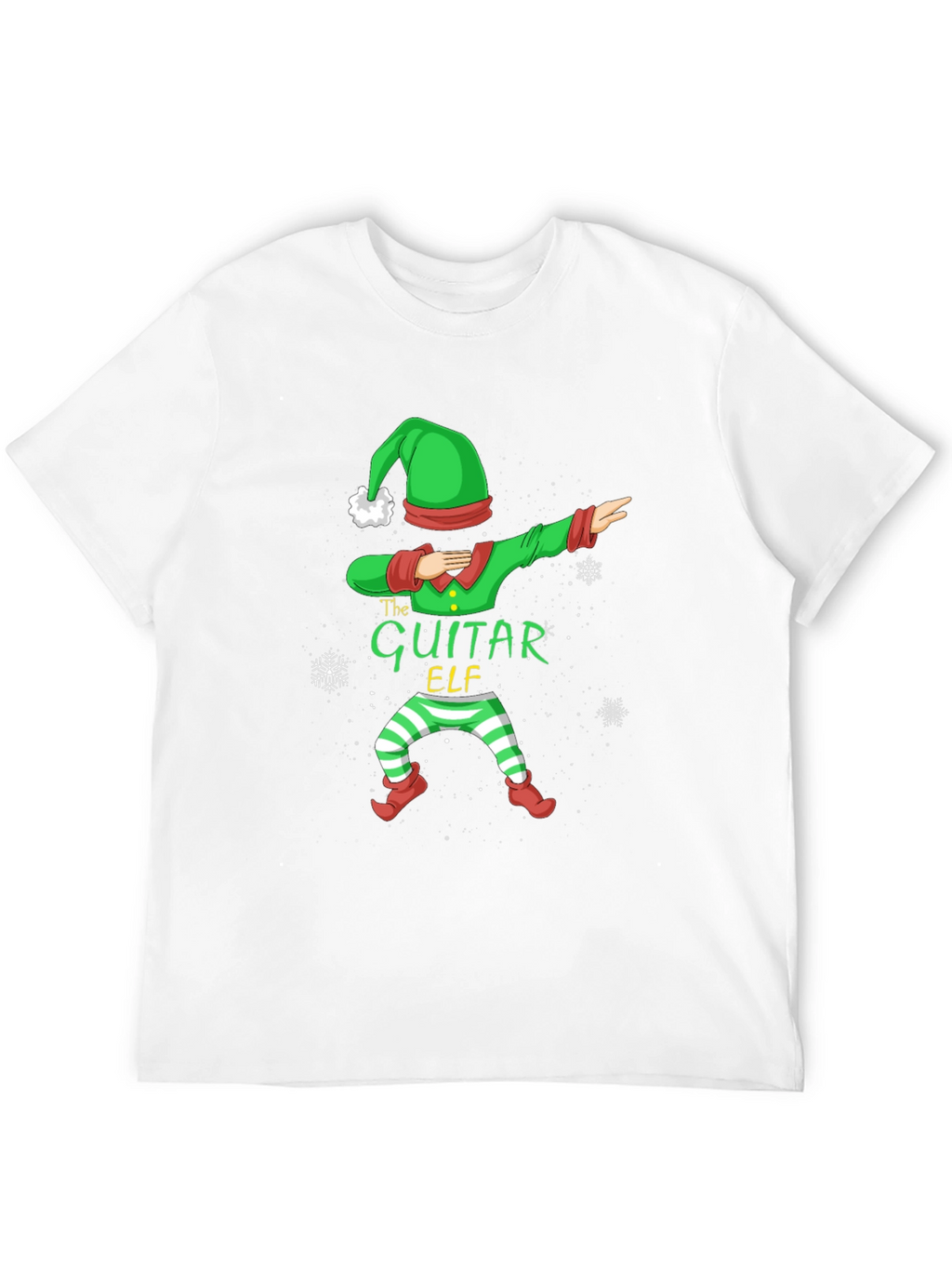 The Guitar Elf Dabbing Christmas Tee