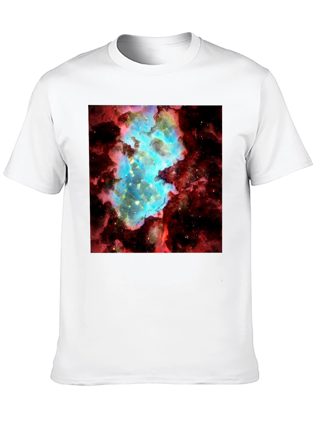 Nebula Graphic Tee - Galaxy Universe Print Black T-Shirt