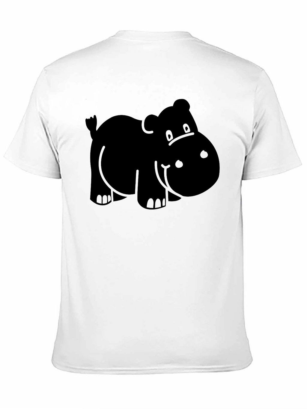 Hippo Graphic Tee - Black Cotton Comfort
