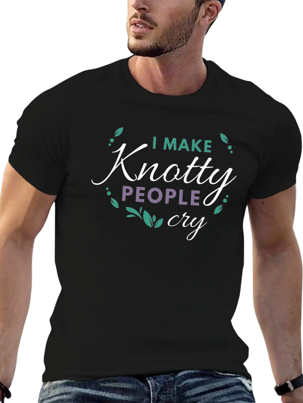 I Make Knotty People Cry Black T-Shirt