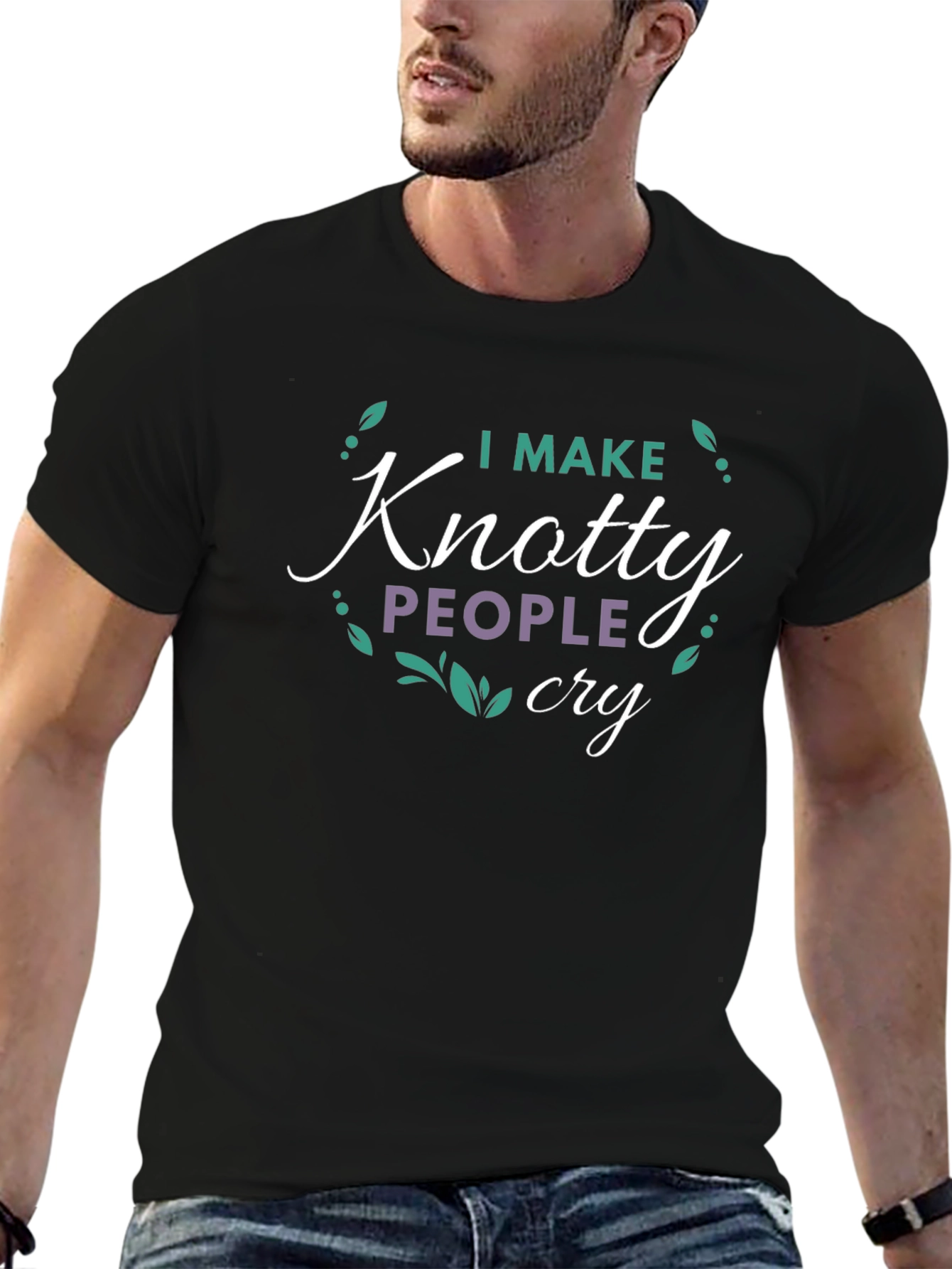 I Make Knotty People Cry Black T-Shirt