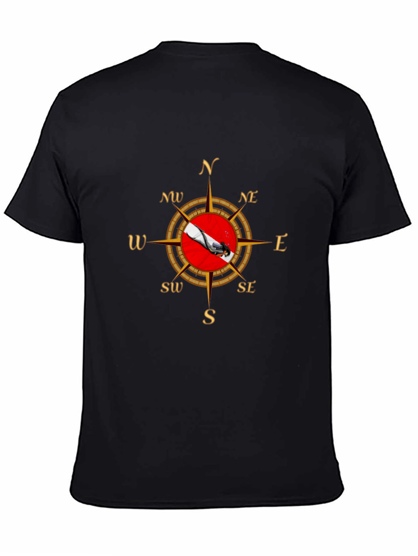 Compass Diver T-Shirt - Black