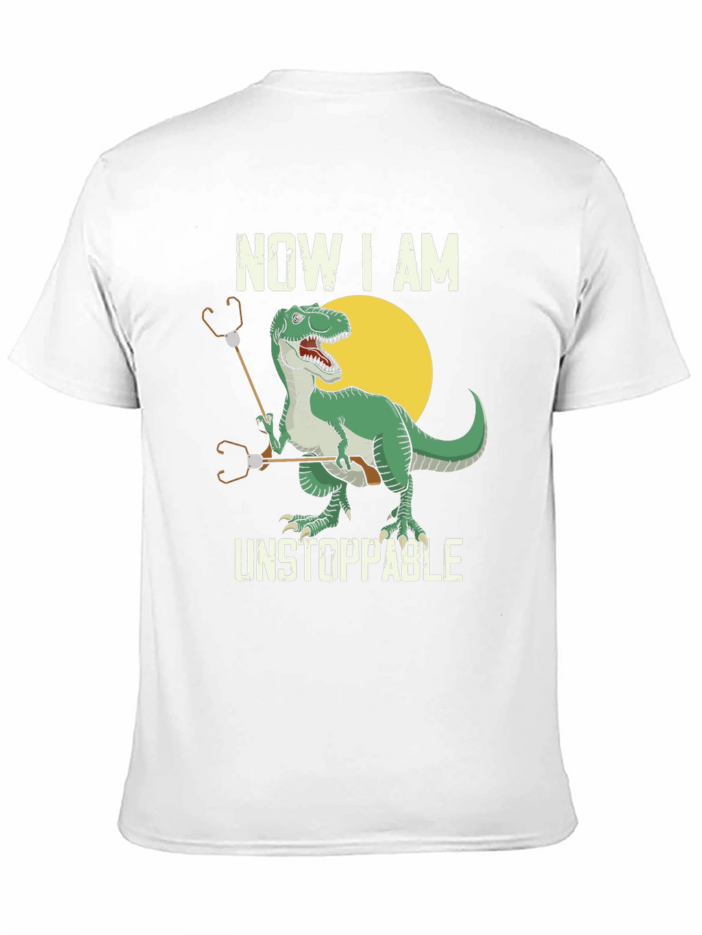 T-Rex Stethoscope Black T-Shirt - Now I am Unstoppable