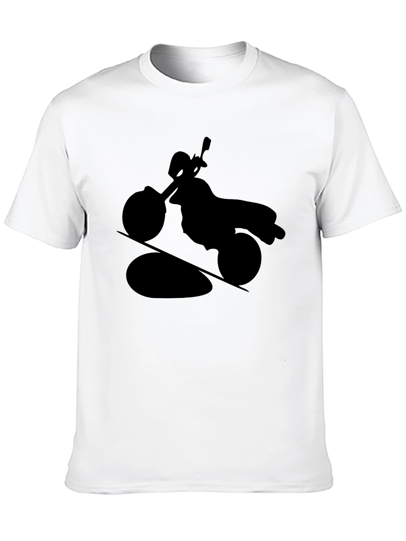 Motorcycle Silhouette T-Shirt - Black