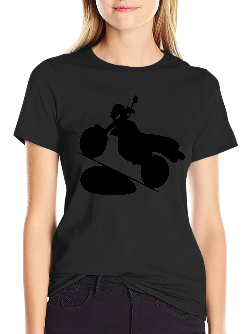 Motorcycle Silhouette T-Shirt - Black