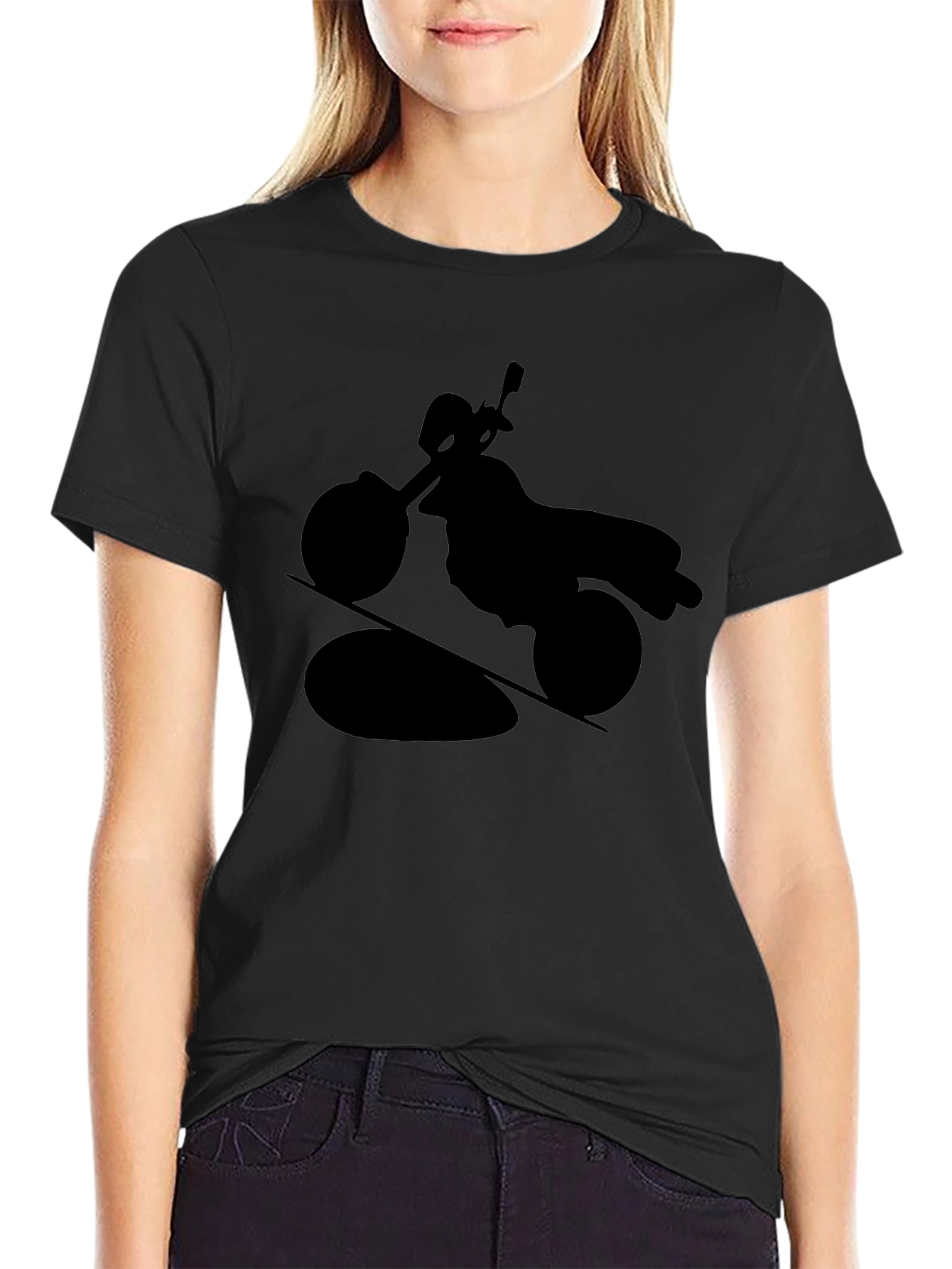 Motorcycle Silhouette T-Shirt - Black