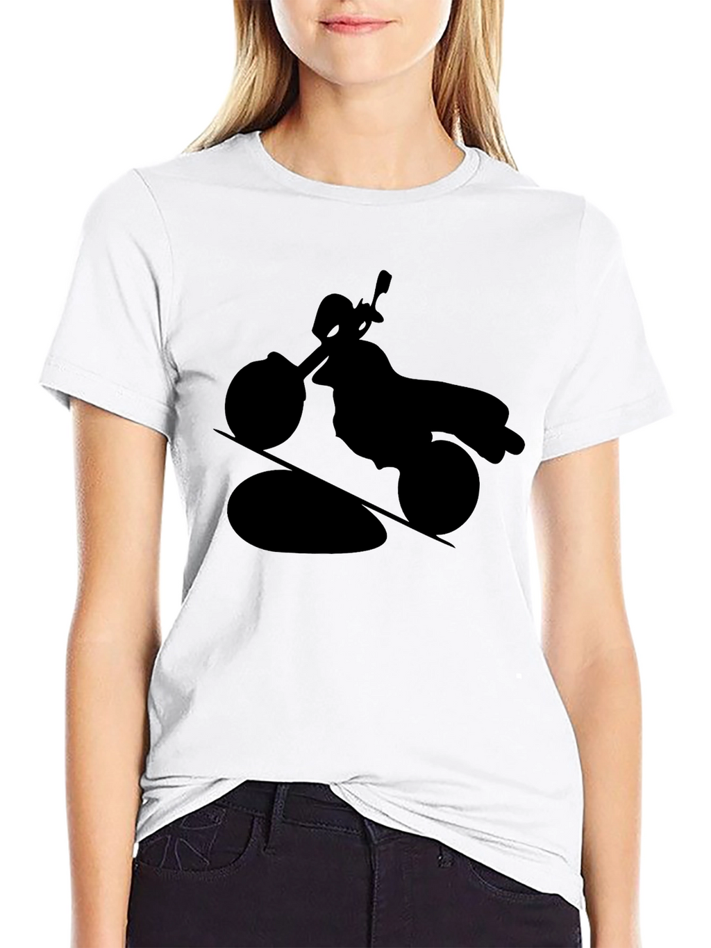 Motorcycle Silhouette T-Shirt - Black