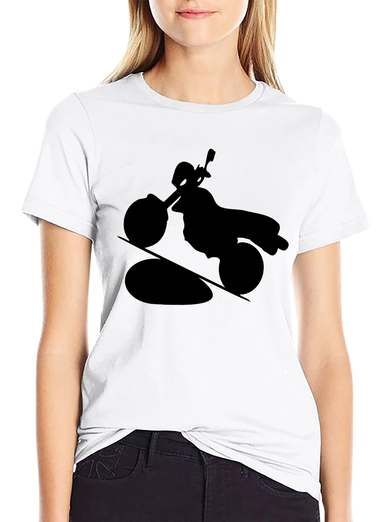Motorcycle Silhouette T-Shirt - Black