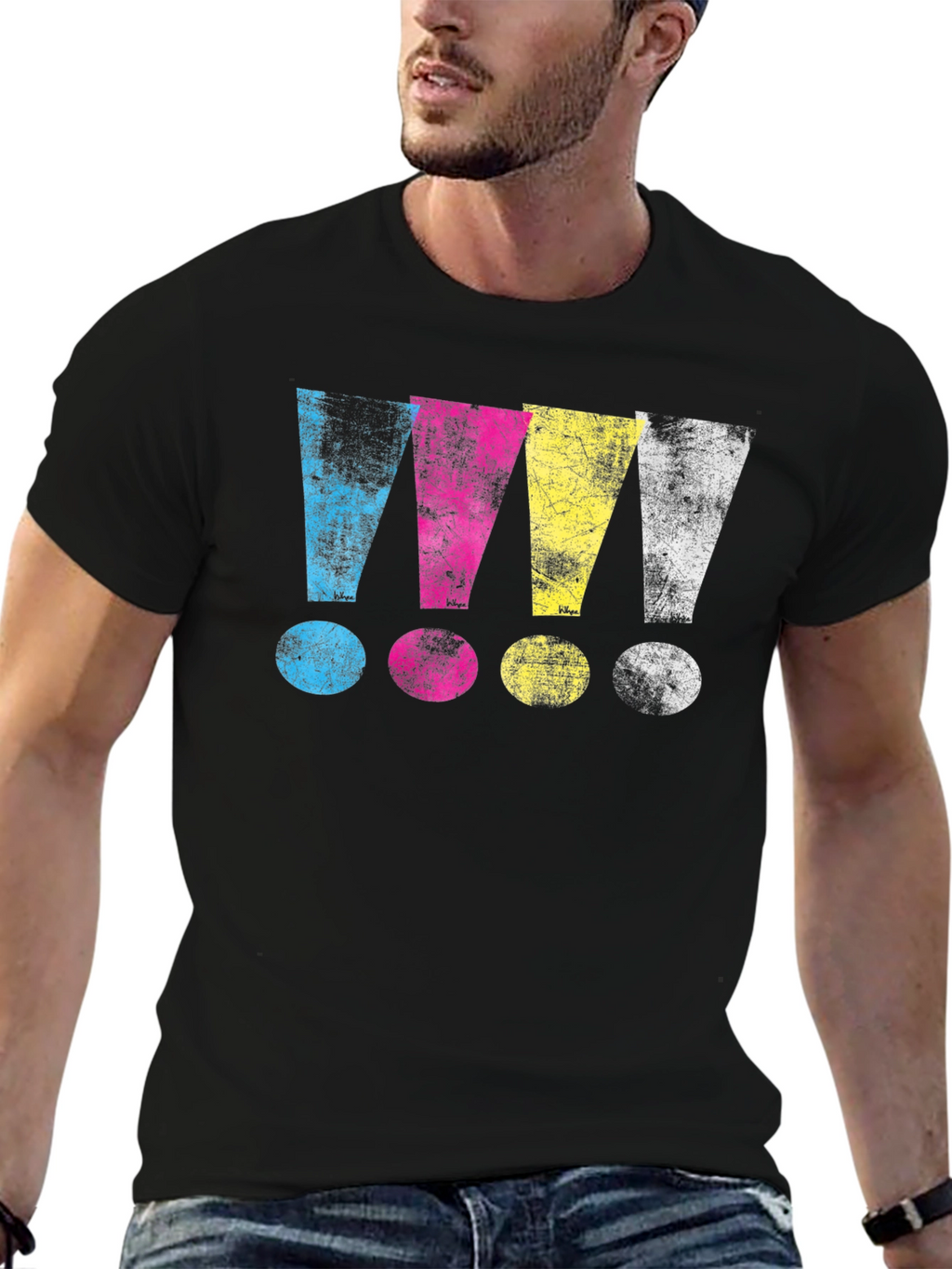 CMYK Exclamation Point Graphic T-Shirt