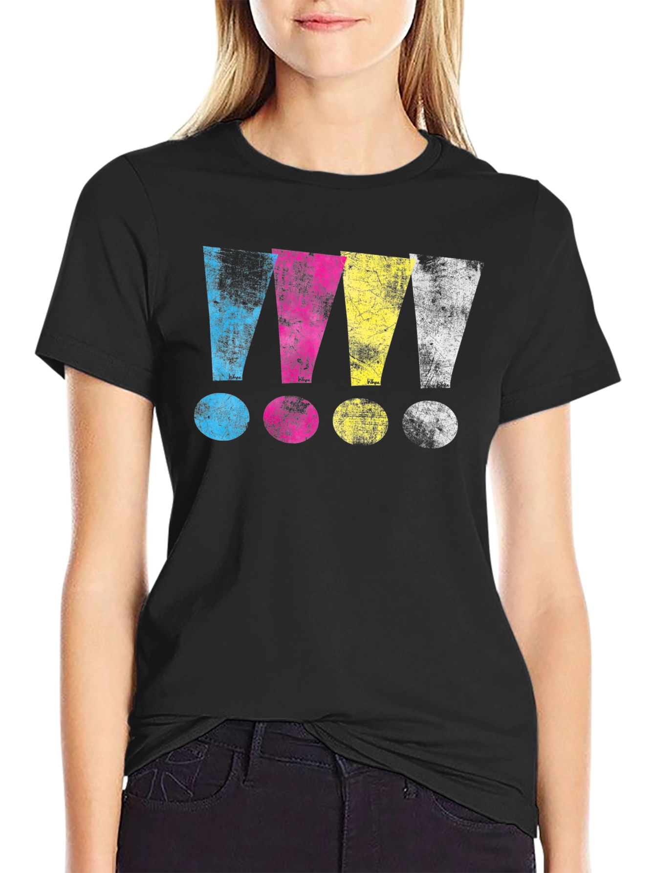 CMYK Exclamation Point Graphic T-Shirt