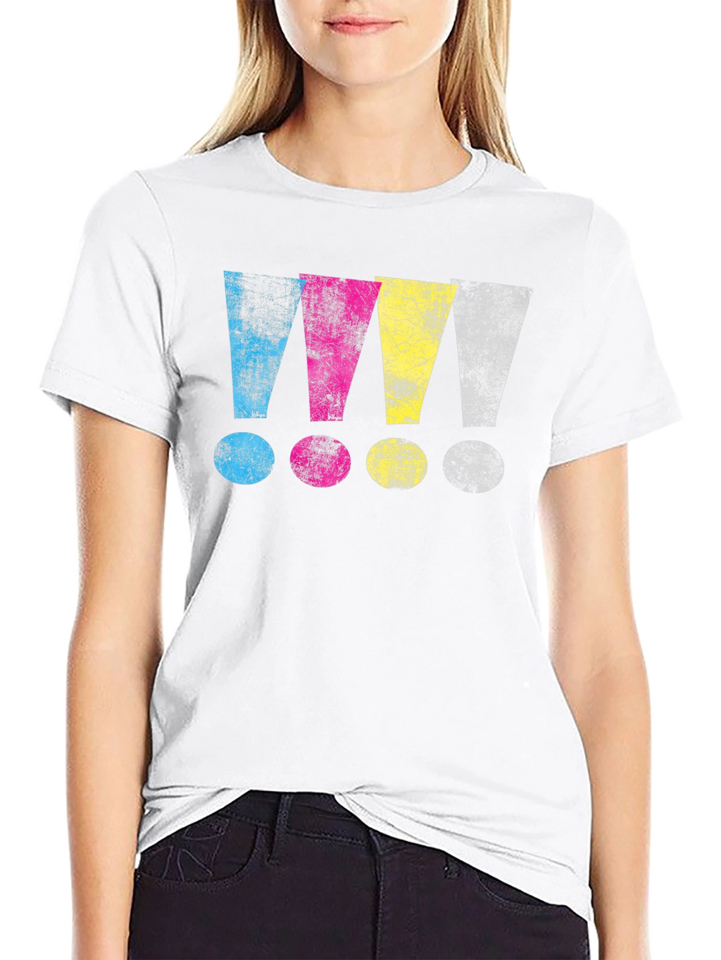 CMYK Exclamation Point Graphic T-Shirt