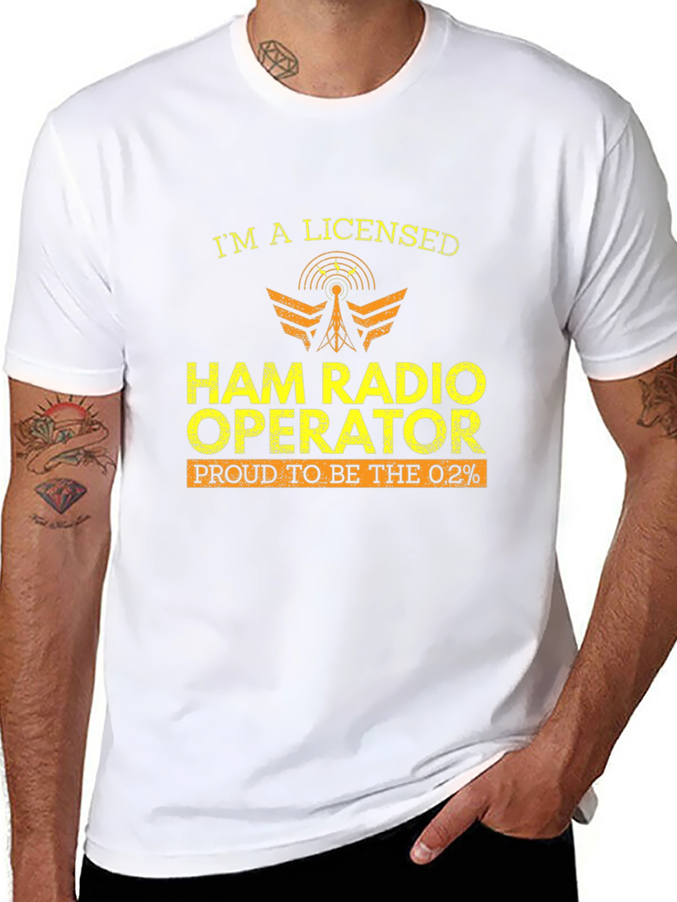 Ham Radio Operator T-Shirt - Licensed Proud 0.2%