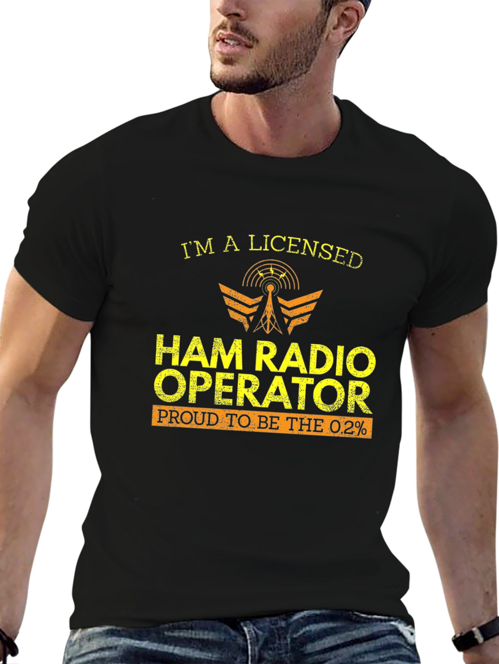 Ham Radio Operator T-Shirt - Licensed Proud 0.2%