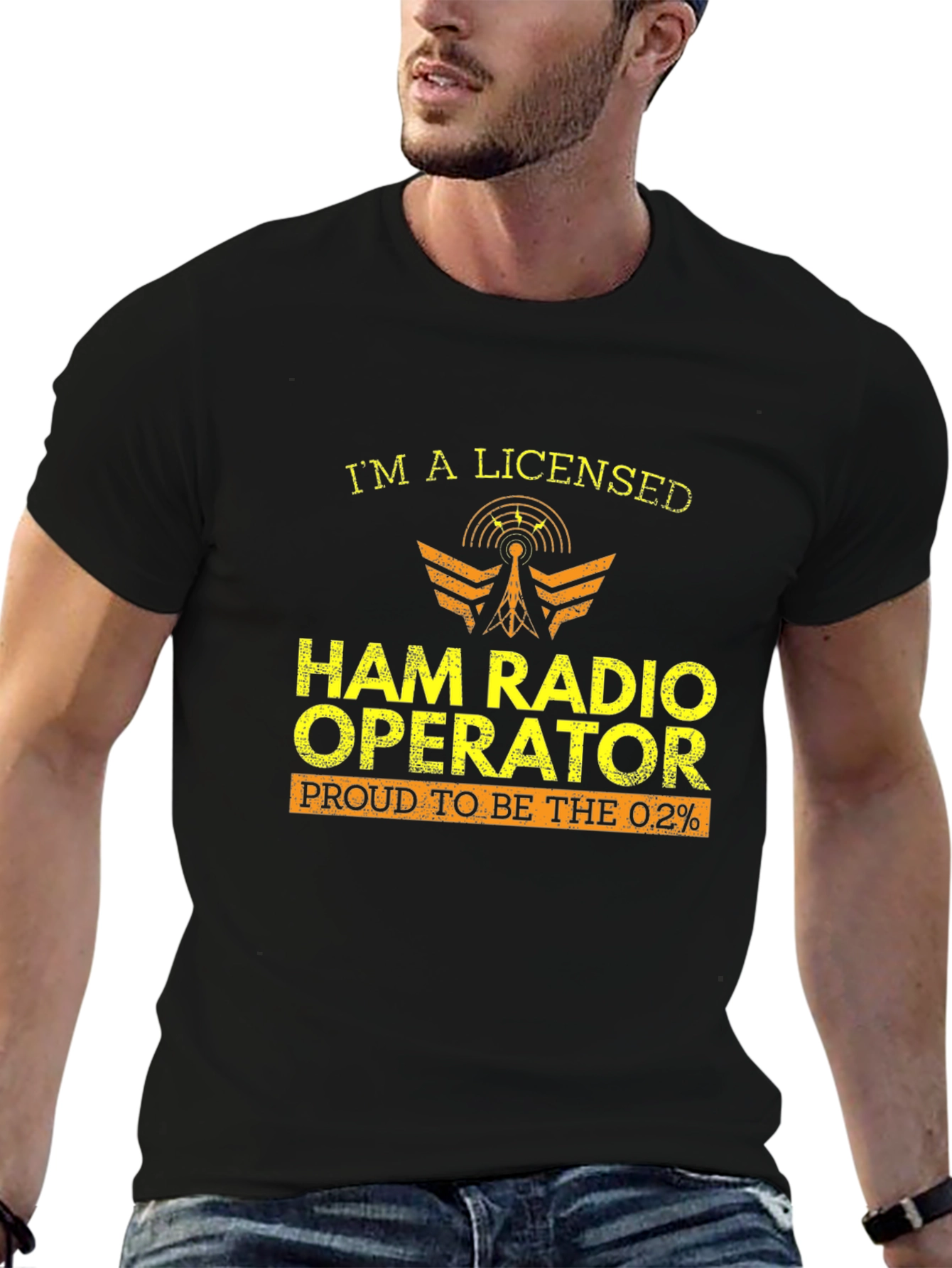 Ham Radio Operator T-Shirt - Licensed Proud 0.2%