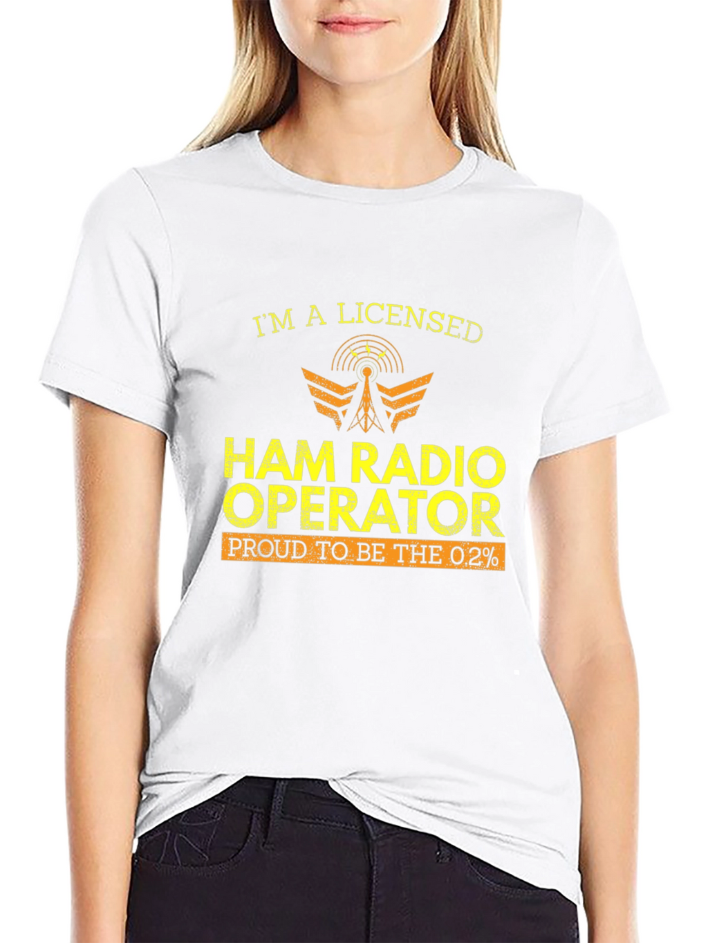 Ham Radio Operator T-Shirt - Licensed Proud 0.2%