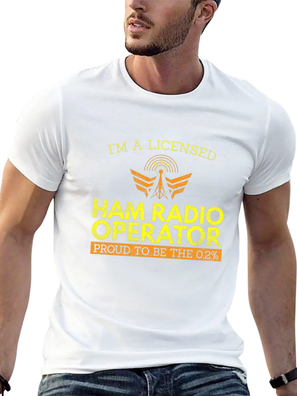 Ham Radio Operator T-Shirt - Licensed Proud 0.2%