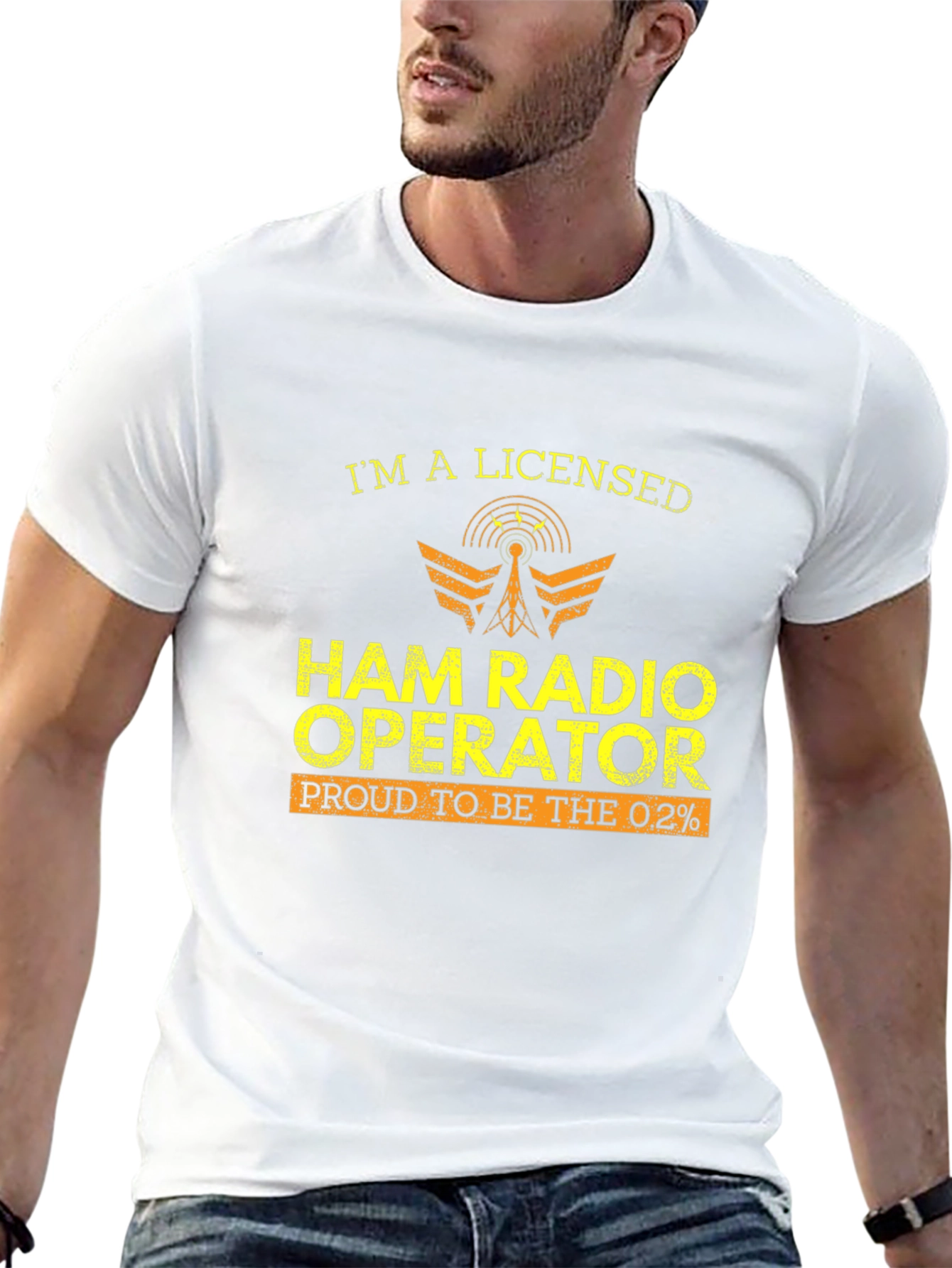Ham Radio Operator T-Shirt - Licensed Proud 0.2%