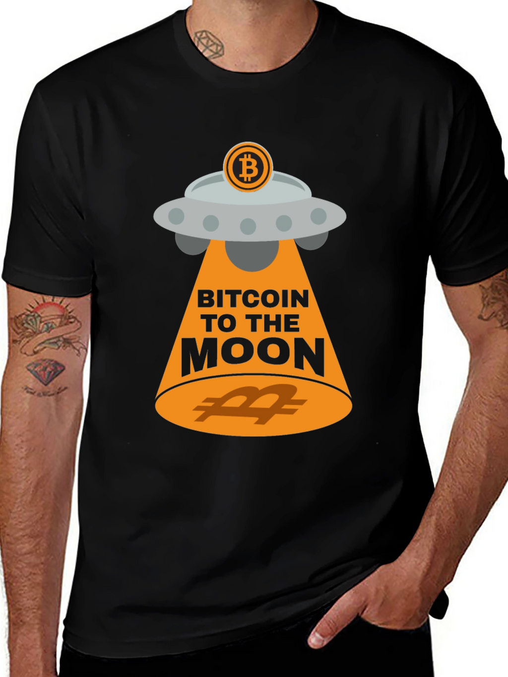 Bitcoin to the Moon Graphic T-Shirt